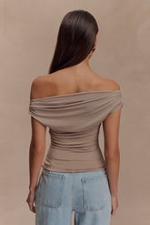 Kinsley Slinky Top With Hardware - Taupe